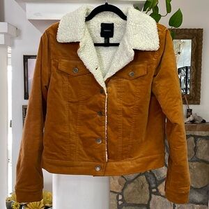 Corduroy Forever 21 jacket with sherpa lining.